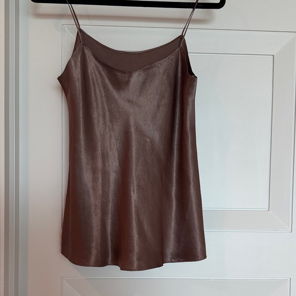 Vince Elegant Brown Satin Cami Top - Picture 2 of 3